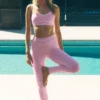 Airbrush High-Waist 7/8 Heart Throb Legging - Rose bonbon/Blanc