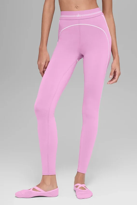 Airbrush High-Waist 7/8 Heart Throb Legging - Rose bonbon/Blanc