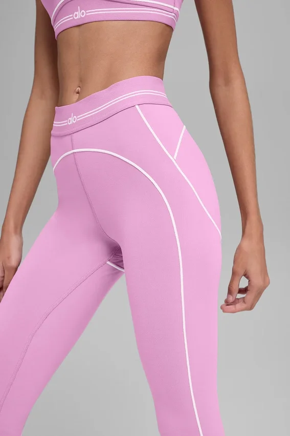 Airbrush High-Waist 7/8 Heart Throb Legging - Rose bonbon/Blanc