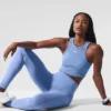 Airbrush Legging taille haute - Bleu cristal