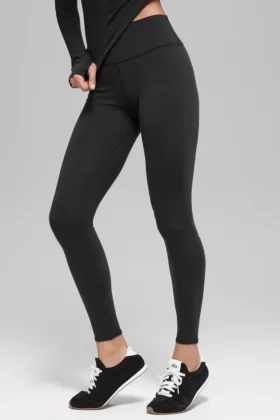 Airbrush Legging « Winter Warm » High-Waist « Nocturne » - Noir