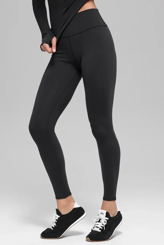 Airbrush Legging « Winter Warm » High-Waist « Nocturne » - Noir