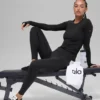Airbrush Legging « Winter Warm » High-Waist « Nocturne » - Noir