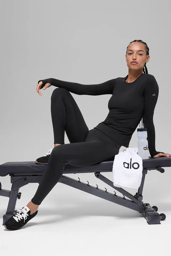 Airbrush Legging « Winter Warm » High-Waist « Nocturne » - Noir