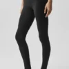 Airbrush Mid-Rise 7/8 Legging - Noir