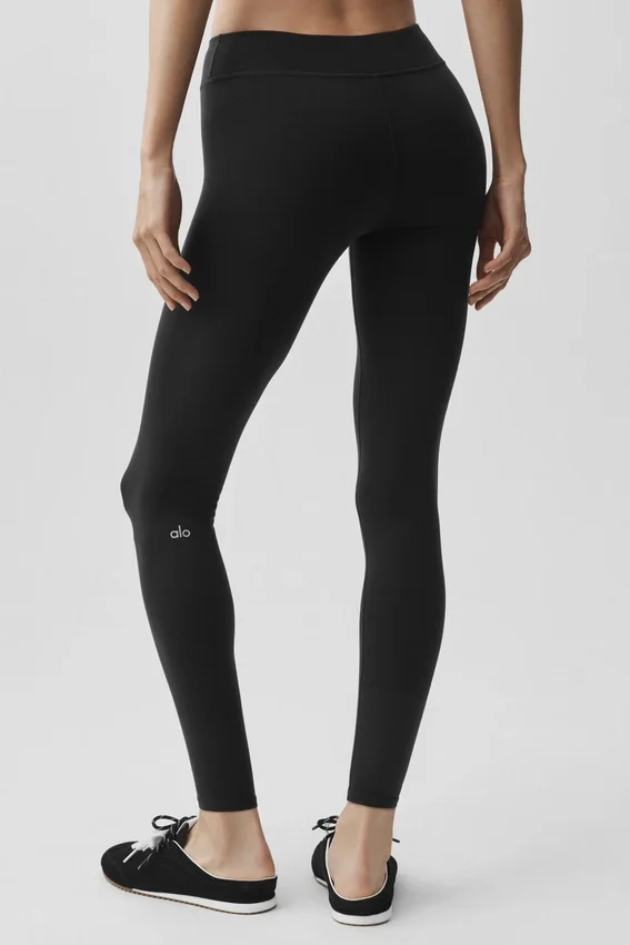 Airbrush Mid-Rise 7/8 Legging - Noir