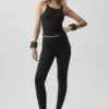 Airbrush Mid-Rise Legging - Noir