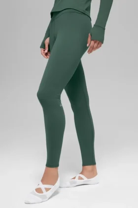 Airbrush Winter Warm High-Waist Nocturne Legging - Vert trèfle