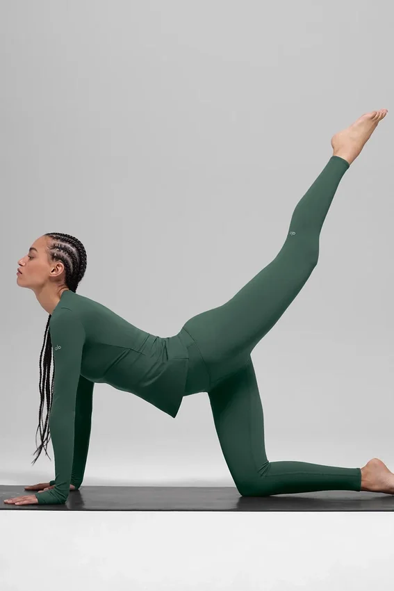 Airbrush Winter Warm High-Waist Nocturne Legging - Vert trèfle