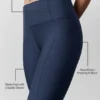 Airlift High-Waist 7/8 Fine Line Legging – Bleu marine