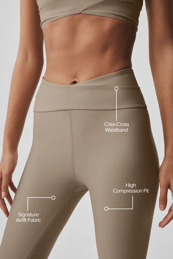 Airlift High-Waist 7/8 Horizon Legging - Gravel