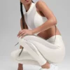 Airlift High-Waist Mesh Infatuation Legging – Ivoire