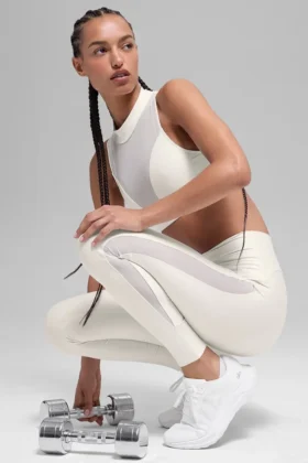 Airlift High-Waist Mesh Infatuation Legging – Ivoire