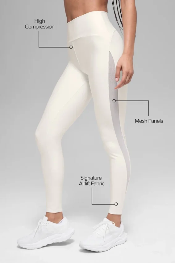 Airlift High-Waist Mesh Infatuation Legging – Ivoire
