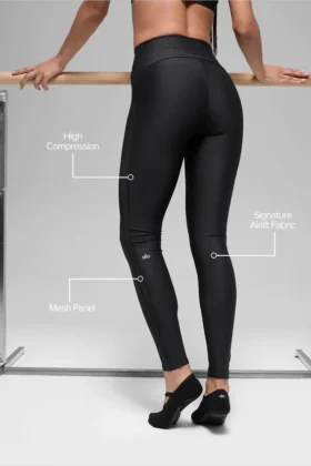 Airlift High-Waist Mesh Infatuation Legging – Noir