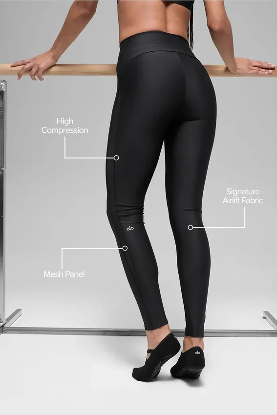 Airlift High-Waist Mesh Infatuation Legging - Noir