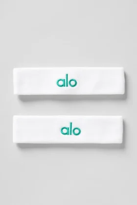 Bandeau Glow (lot de 2) - Blanc/Vert sapin