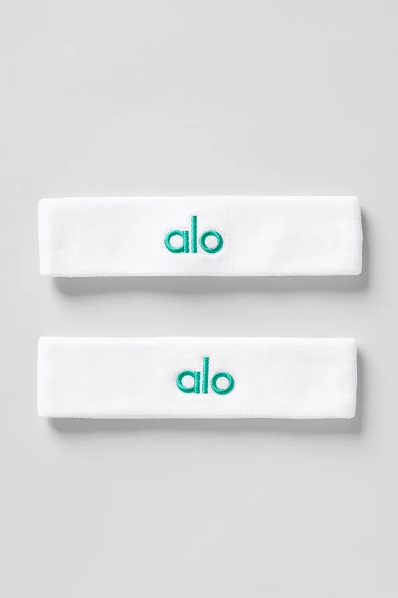 Bandeau Glow (lot de 2) - Blanc/Vert sapin