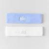 Bandeau Glow (lot de 2) - Bleu Provence clair/Blanc