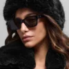 Bandeaux Wintersun en fausse fourrure somptueuse - Noir