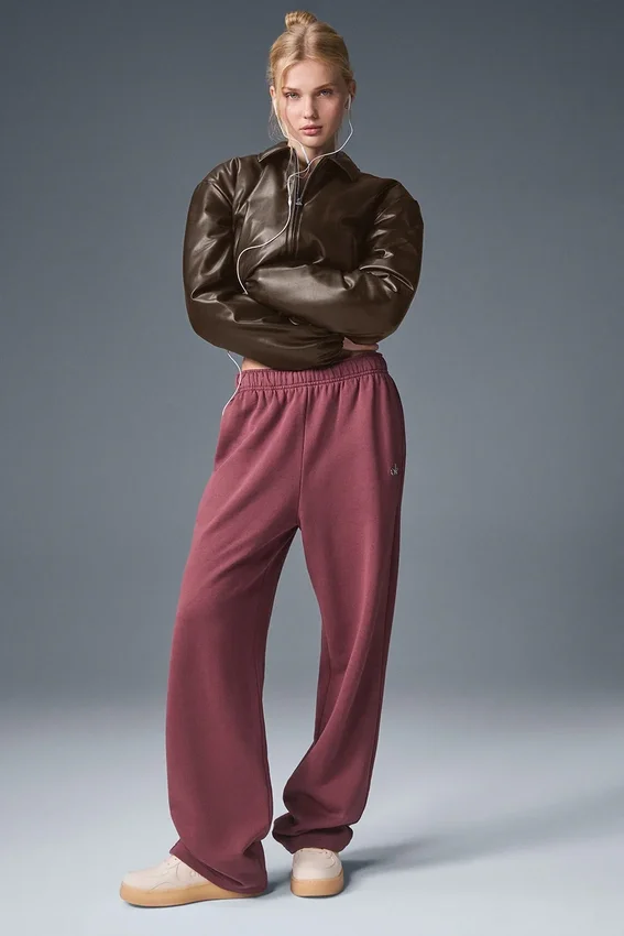 Blouson aviateur court « Premier » en simili cuir - Espresso