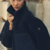 Blouson aviateur Sherpa Edge - Bleu marine