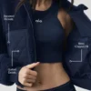 Blouson aviateur Sherpa Edge - Bleu marine