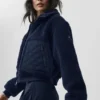 Blouson aviateur Sherpa Edge - Bleu marine