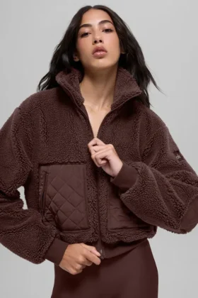 Blouson aviateur Sherpa Edge - Brownstone