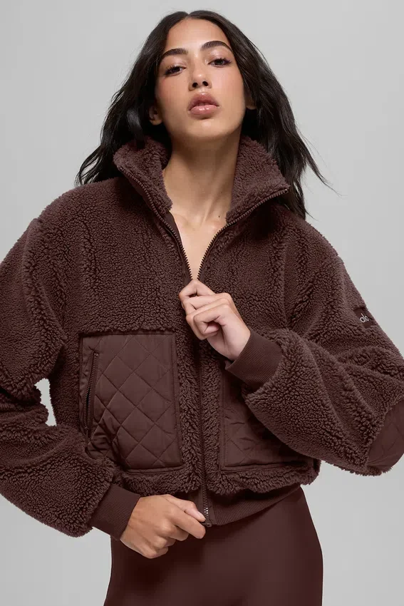 Blouson aviateur Sherpa Edge - Brownstone