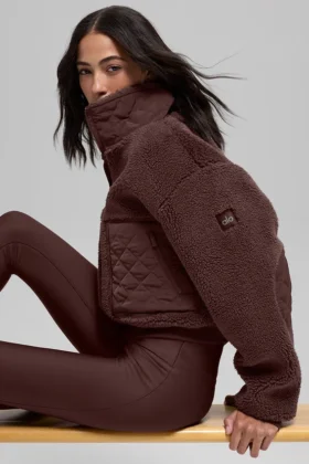Blouson aviateur Sherpa Edge – Brownstone