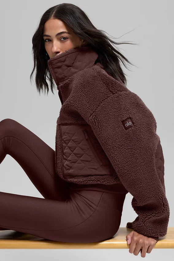 Blouson aviateur Sherpa Edge - Brownstone