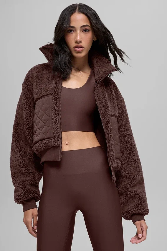 Blouson aviateur Sherpa Edge - Brownstone