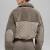 Blouson aviateur Sherpa Edge - Cacao clair