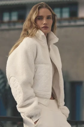 Blouson aviateur Sherpa Edge - Ivoire