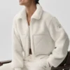 Blouson aviateur Sherpa Edge - Ivoire