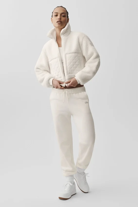 Blouson aviateur Sherpa Edge - Ivoire
