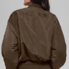 Blouson aviateur Urbanite en fausse fourrure - Espresso/Ivoire