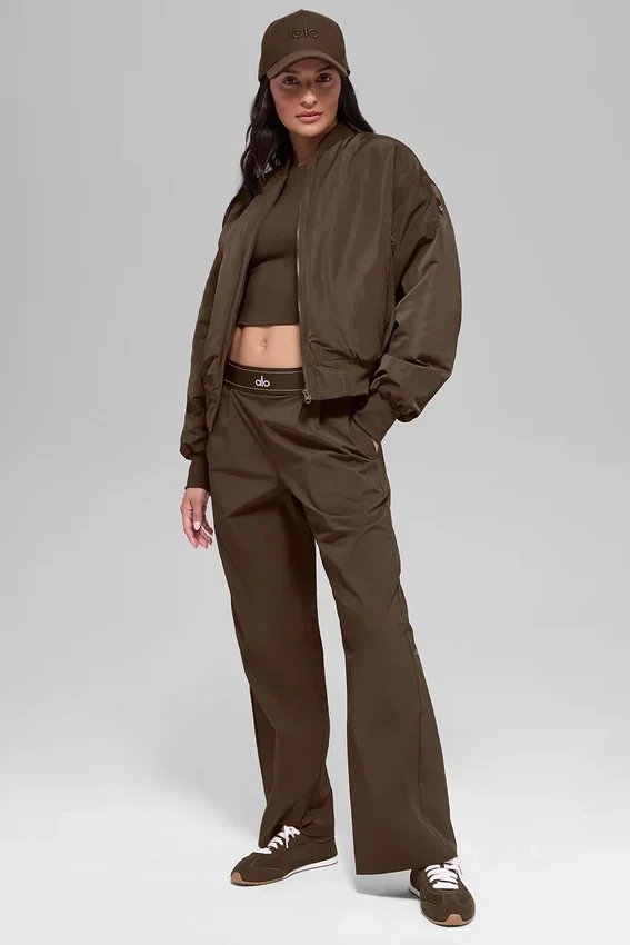 Blouson aviateur Urbanite en fausse fourrure - Espresso/Ivoire