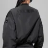 Blouson aviateur Urbanite en fausse fourrure - Noir/Ivoire