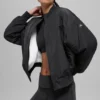 Blouson aviateur Urbanite en fausse fourrure - Noir/Ivoire