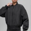 Blouson aviateur Urbanite en fausse fourrure - Noir/Ivoire