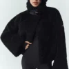 Bomber Fireside en sherpa - Noir