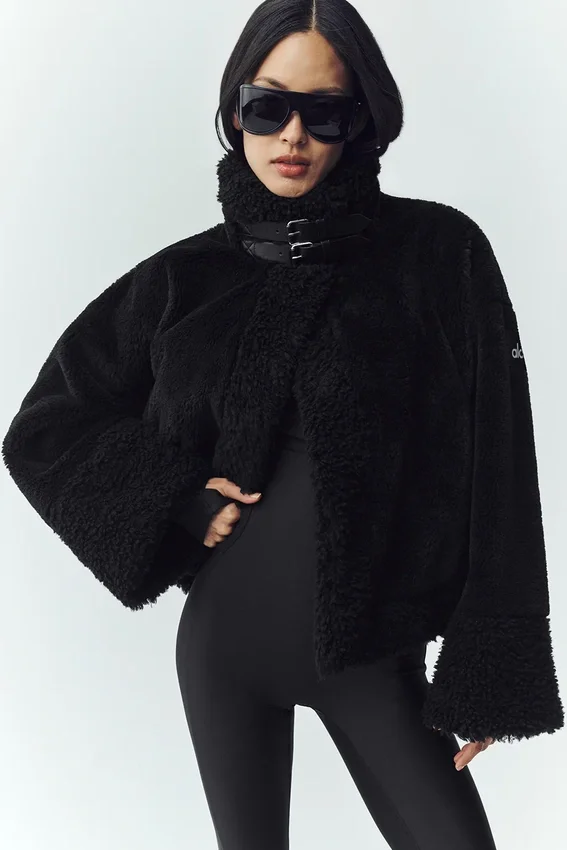 Bomber Fireside en sherpa - Noir