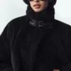Bomber Fireside en sherpa - Noir