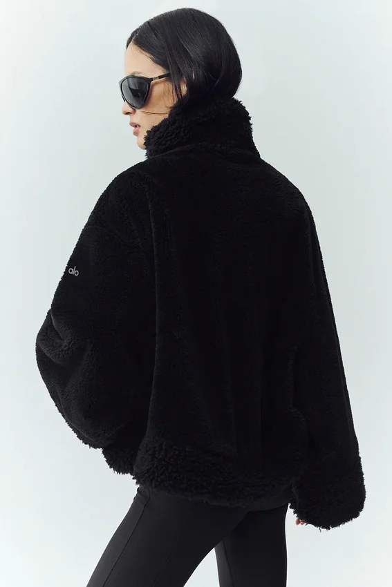 Bomber Fireside en sherpa - Noir