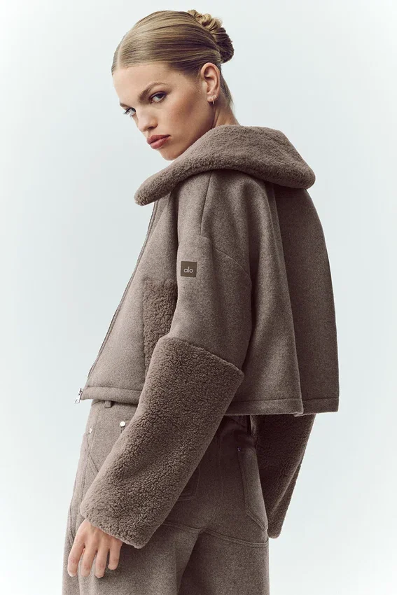 Bomber Nightfall en laine mélangée - Alpine Cocoa Heather