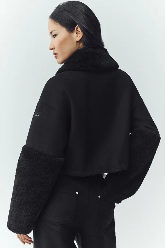 Bomber Nightfall en mélange de laine - Noir