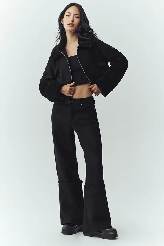 Bomber Nightfall en mélange de laine - Noir