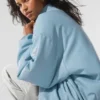Bomber Premier en simili cuir - Bleu céleste